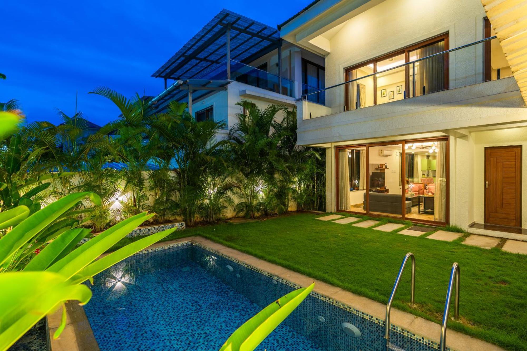 Elivaas 3 Bhk With Pvt Pool - Azalea Villa Siolim Exterior photo